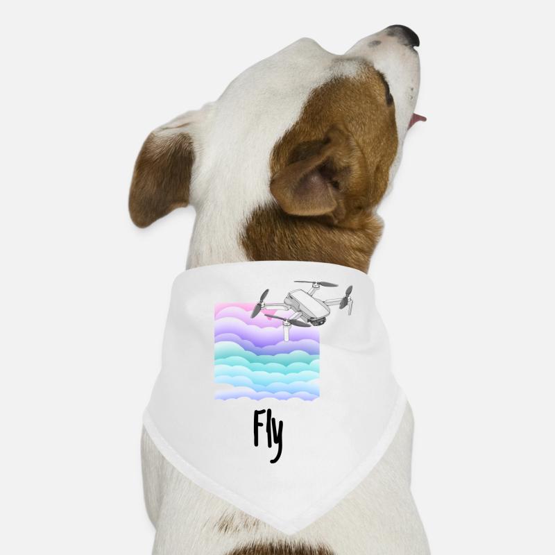 Fly Drone Drone Pilot Cloud nuages Bandana pour chien