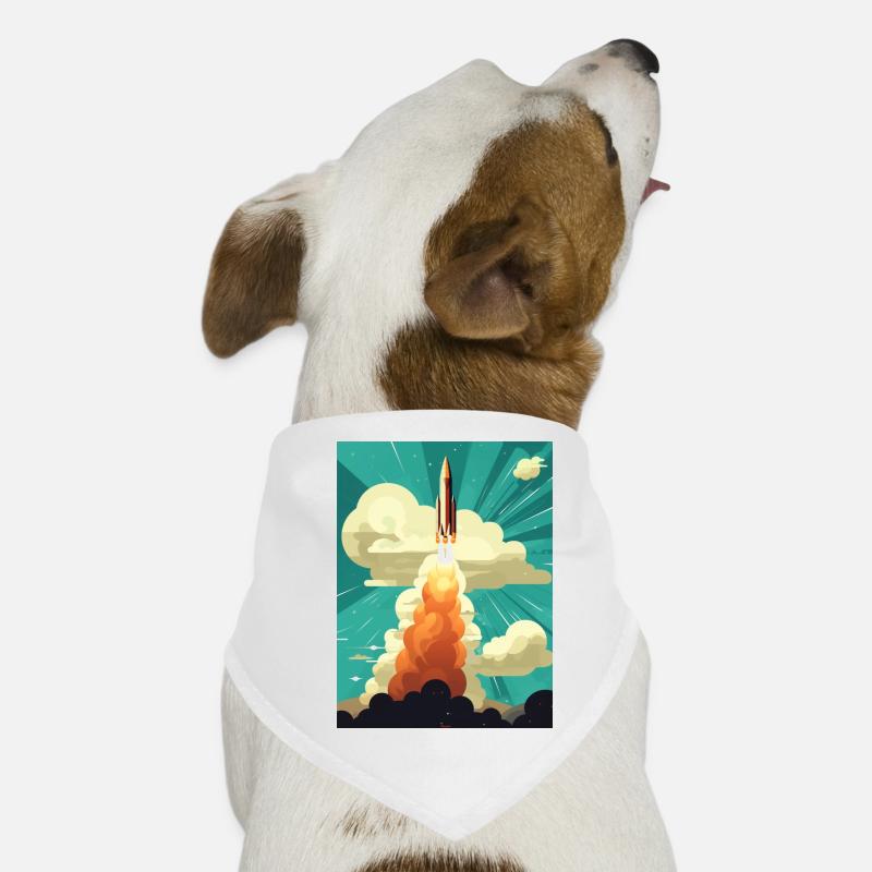 Rocket Launch Raketenstart Hunde-Bandana