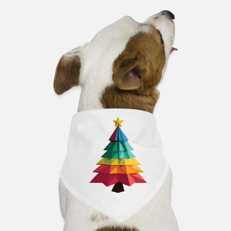 Low-Poly-Weihnachtsbaum Hunde-Bandana
