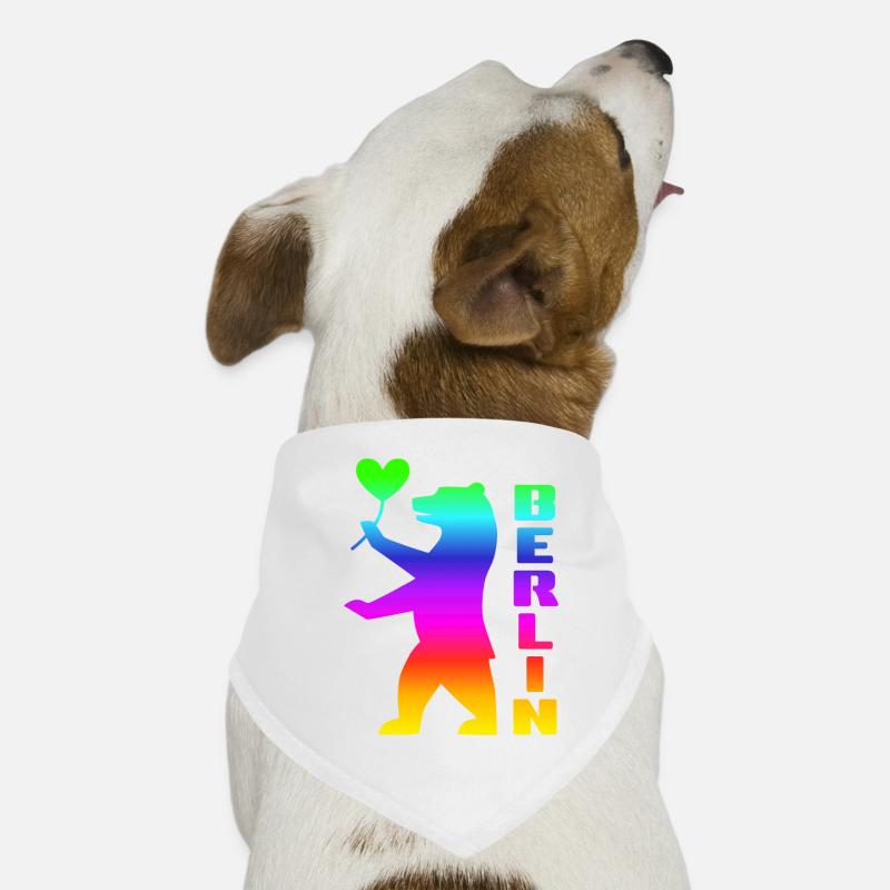 Pride Berlin Bear with Heart Rainbow Flag Dog Bandana