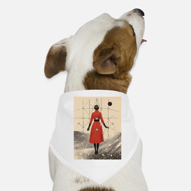 Collage de souffle de neige - Bandana pour chien - blanc