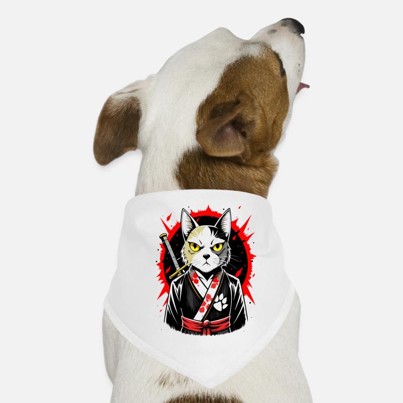 Samurai-Katze Hunde-Bandana