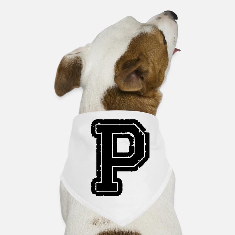 letter P Dog Bandana