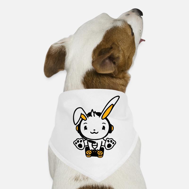 Bunny Playing Controller Console Headset Gamer Nerd Dog Bandana