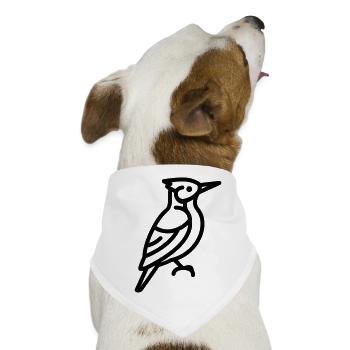 Specht - Hunde-Bandana - Weiß - Vorne