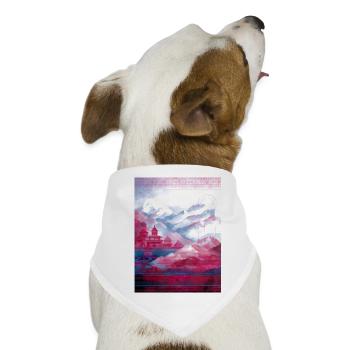 Psy-Art | Tempel im Himalaya - Hunde-Bandana - Weiß - Vorne