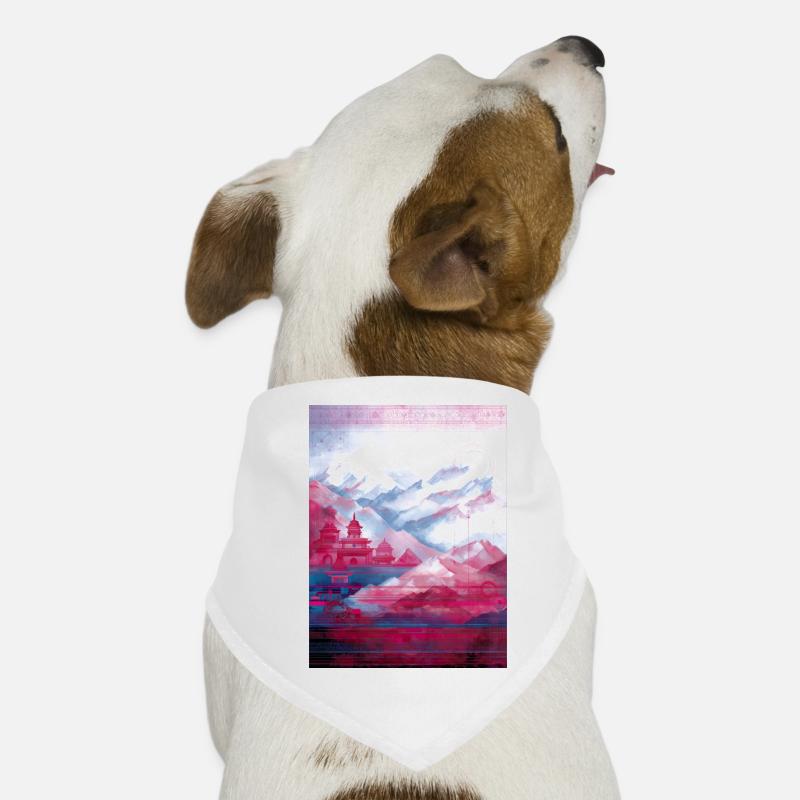 Psy-Art | Temples dans l’Himalaya Bandana pour chien