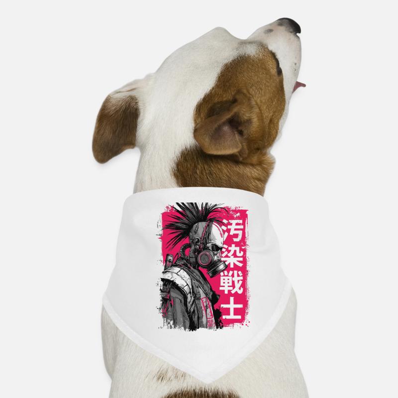 Punk warrior with characters Dog Bandana