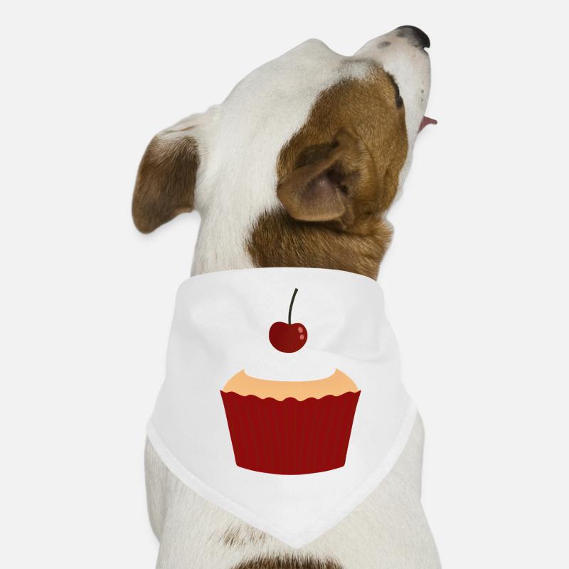 Cherry Cream Cupcake Charm Dog Bandana