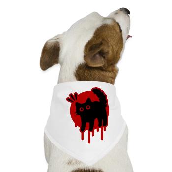 Kater Katze - Hunde-Bandana - Weiß - Vorne
