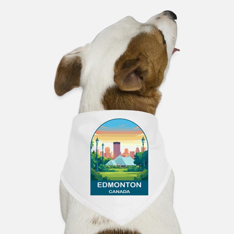 Edmonton Canada Muttart Conservatory Travel Art Dog Bandana