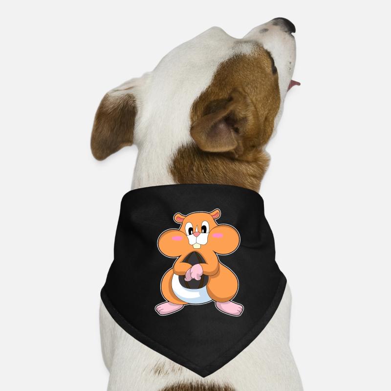 Hamster mit Wallnuss Hunde-Bandana