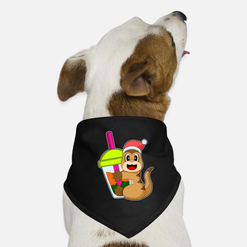 Thé à bulles de Noël suricate Bandana pour chien