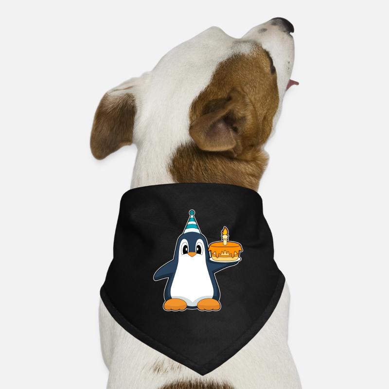 Gâteau à la bougie d’anniversaire pingouin Bandana pour chien