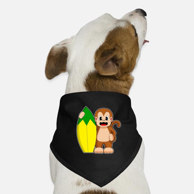 Monkey Banana Surf Bandana pour chien
