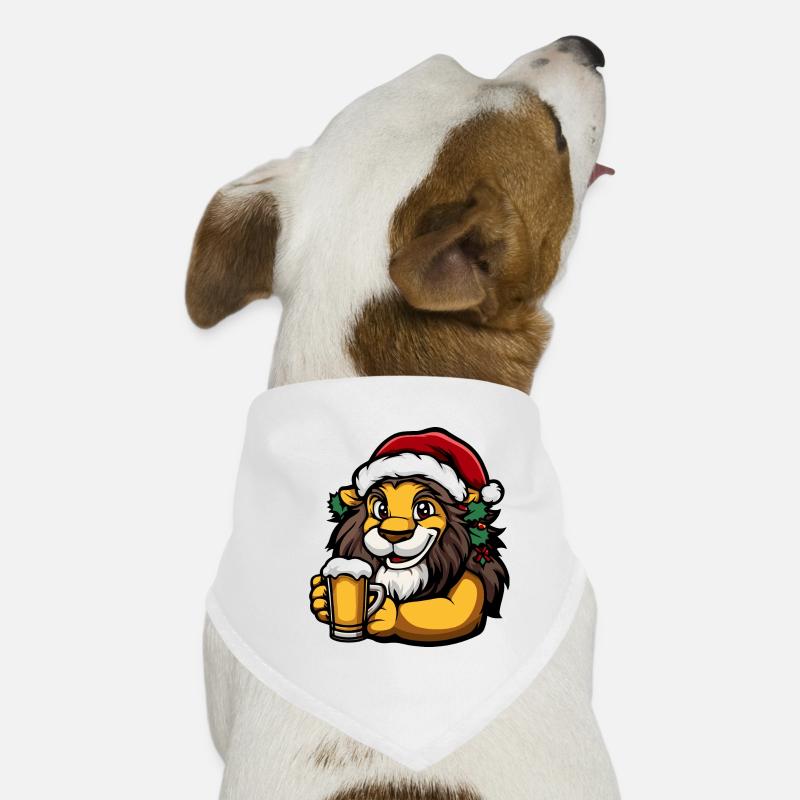 Lion Noël Bière Drôle Bandana pour chien