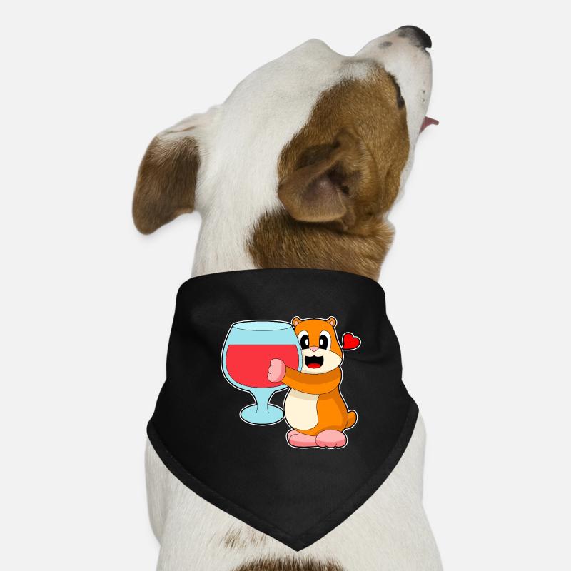 Hamster Red Wine Dog Bandana