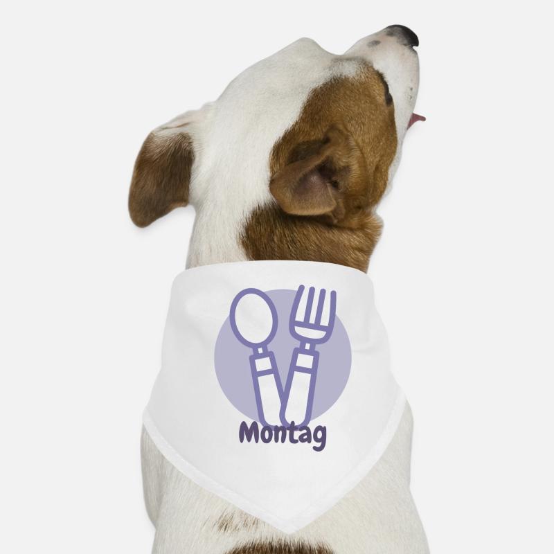 montag - Hunde-Bandana - Weiß