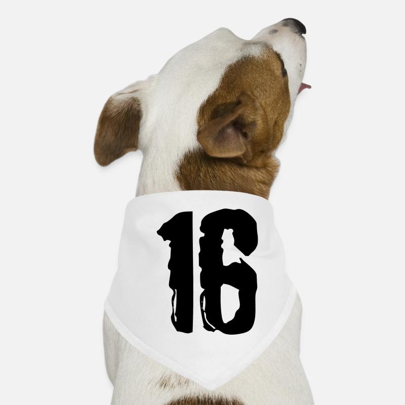 16 number jersey Dog Bandana