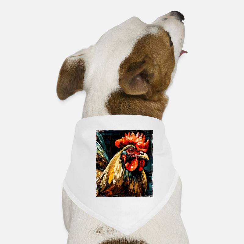 Portrait de coq Bandana pour chien