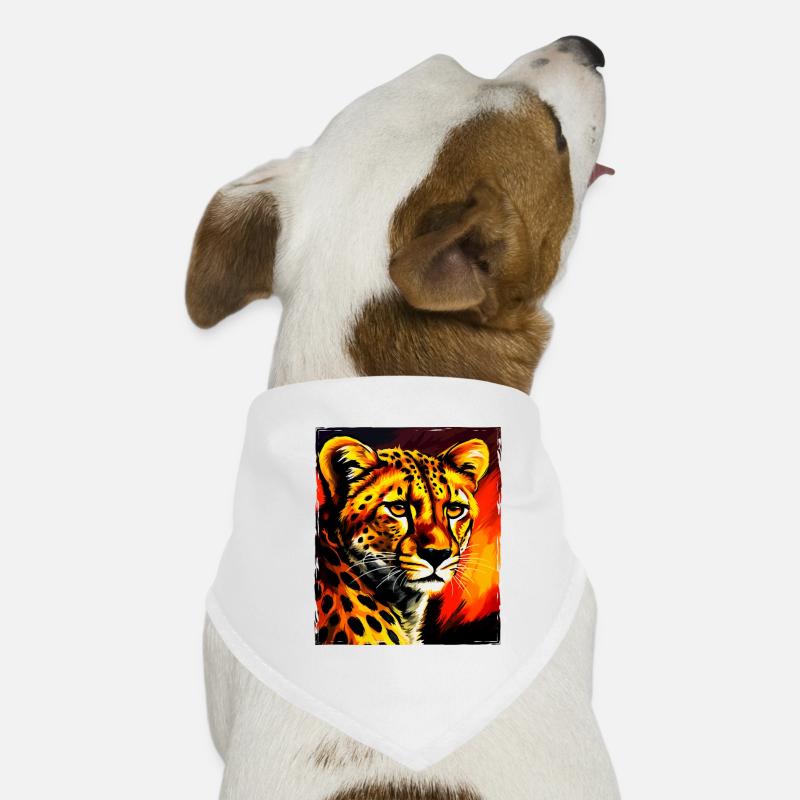 Portrait de guépard Bandana pour chien