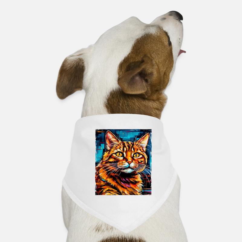 Portrait de chat Bandana pour chien