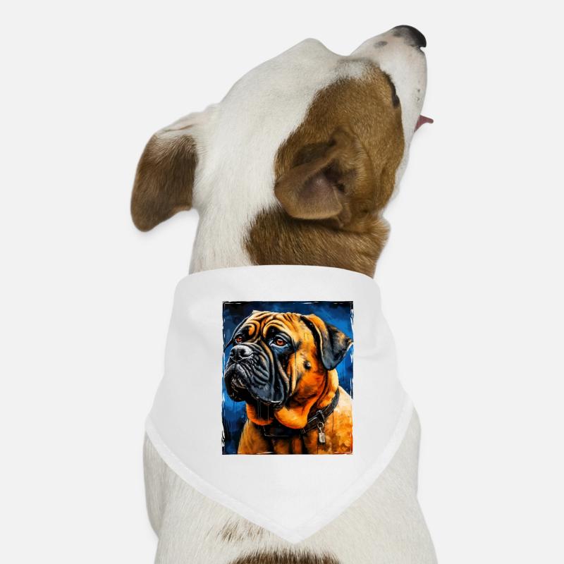 Mastiff Dog Portrait Dog Bandana