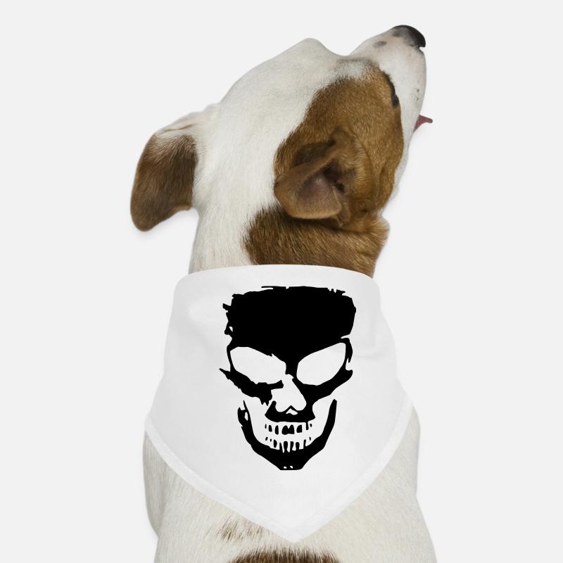 angry skull - Bandana pour chien - blanc