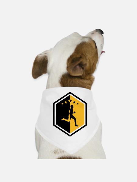 Running / Jogging / Run / Trail / Sport - Dog Bandana - white - Front