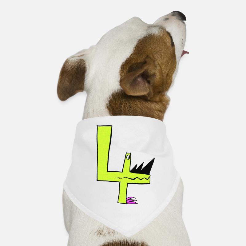numéro sympa pour le 4e anniversaire pour tous les fans de monstres Bandana pour chien