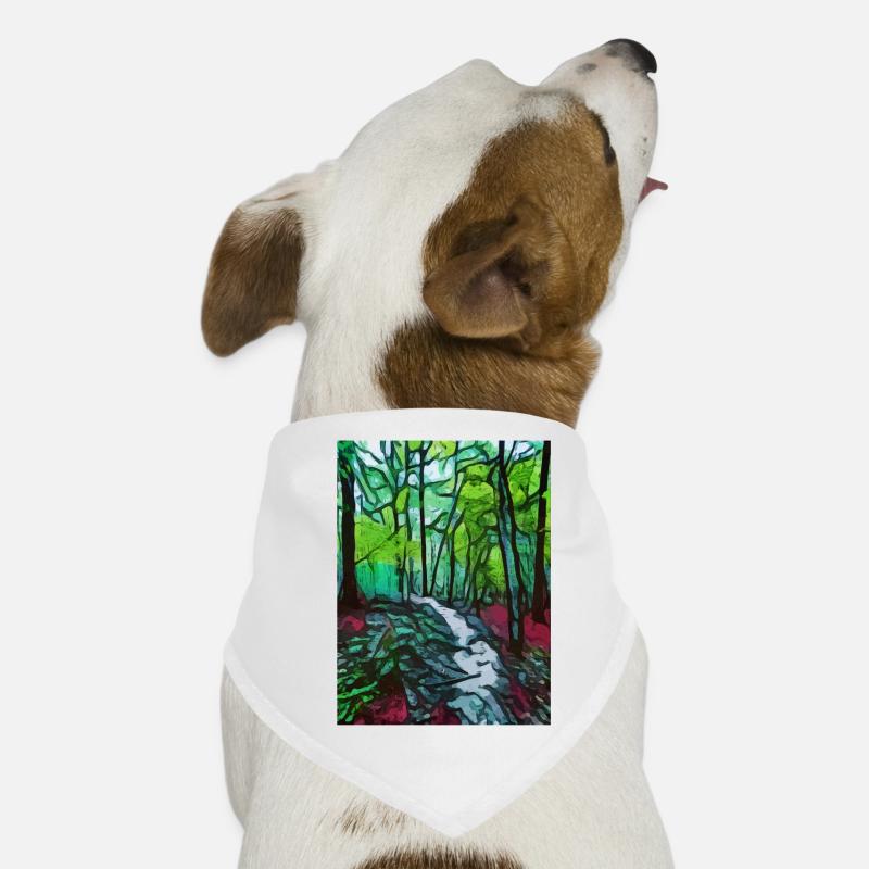 Peintures forestières Bandana pour chien