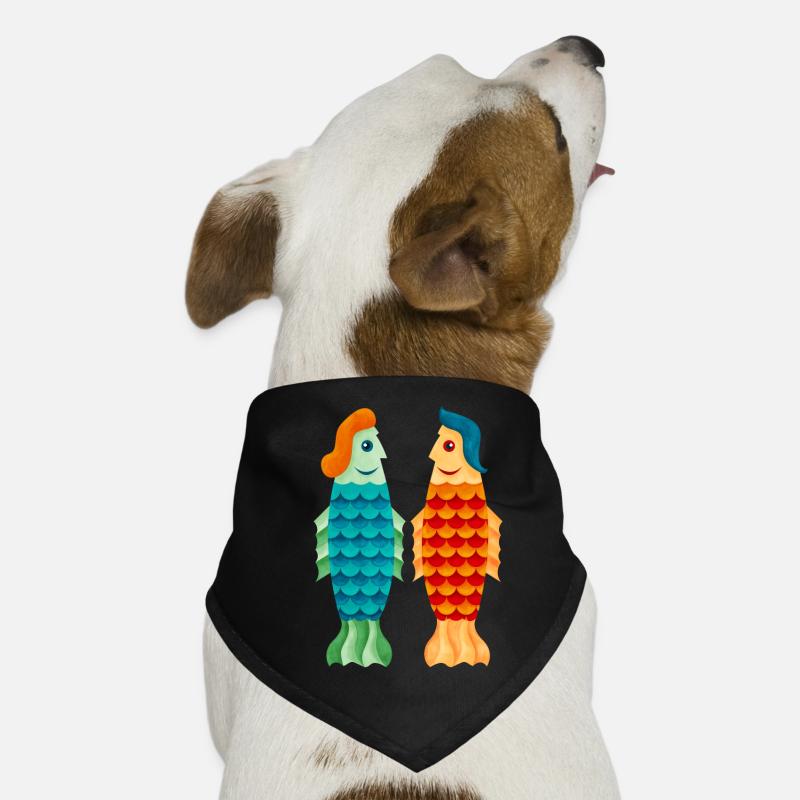 Mr. and Mrs. Fish Dog Bandana