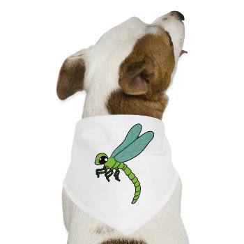 Libelle - Hunde-Bandana - Weiß - Vorne