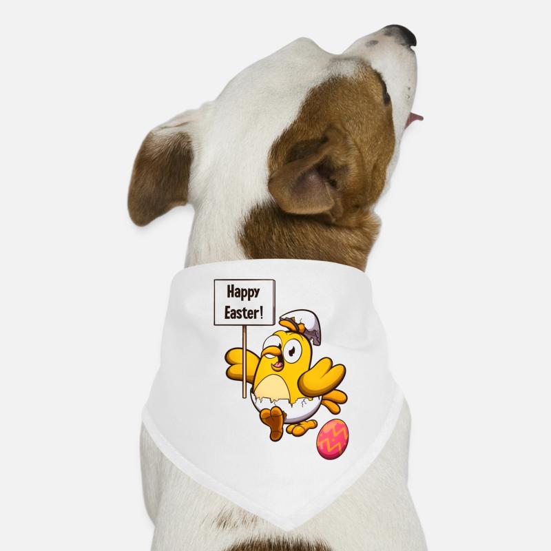 Cute Little Easter Chick With Sign Dog Bandana