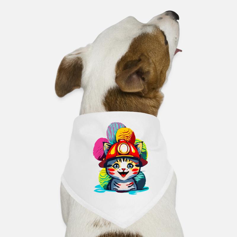 Feuerwehrmann Katze Hunde-Bandana