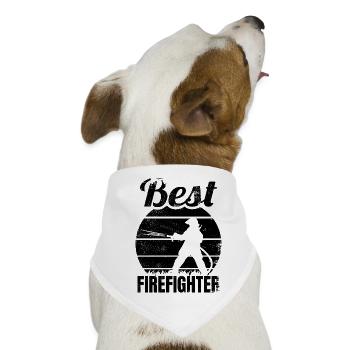 Best Firefighter - Hunde-Bandana - Weiß - Vorne