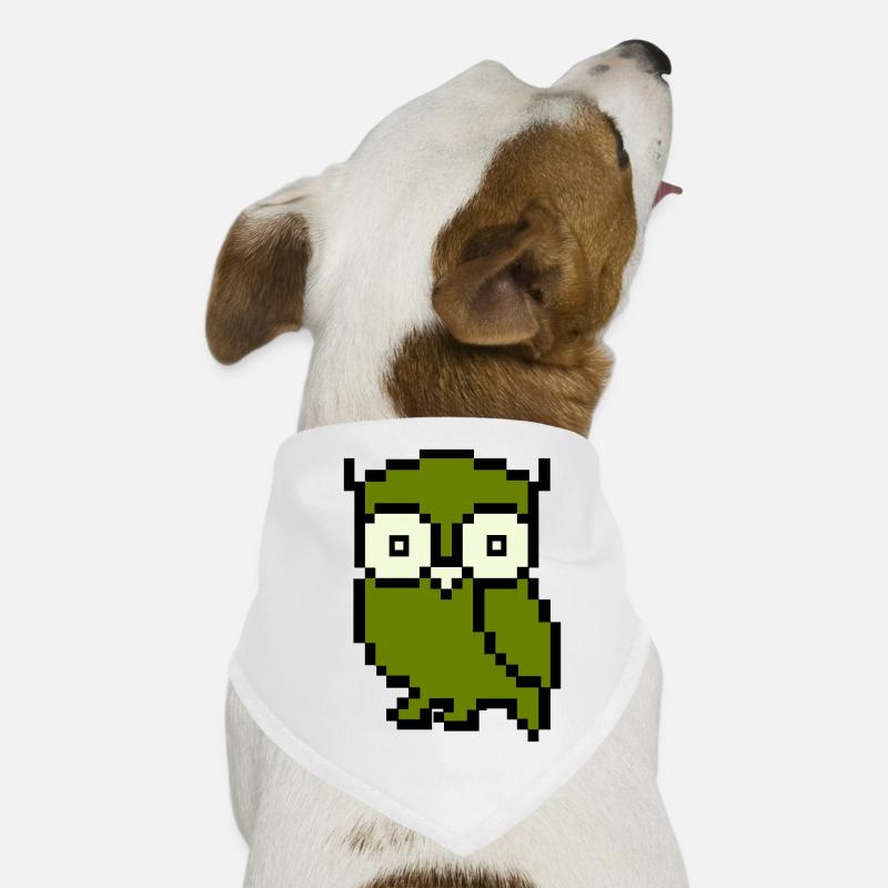 Owl Pixel Color Dog Bandana