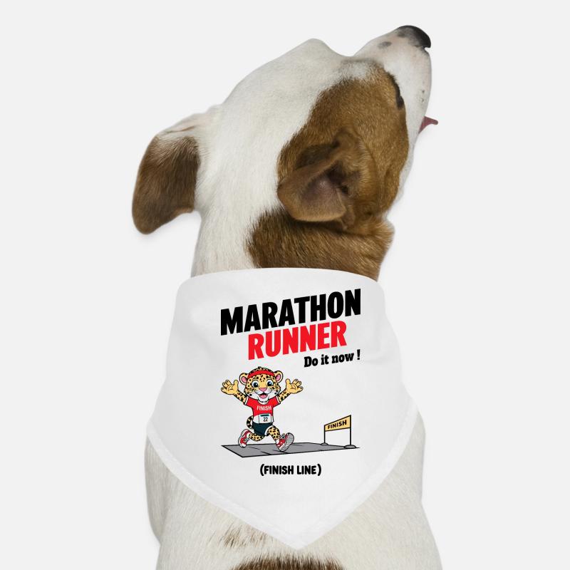 Leopard Marathon Läufer Hunde-Bandana