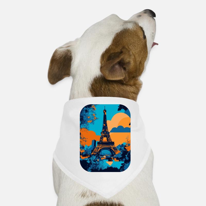Tour Eiffel - minimaliste 🗼 Bandana pour chien