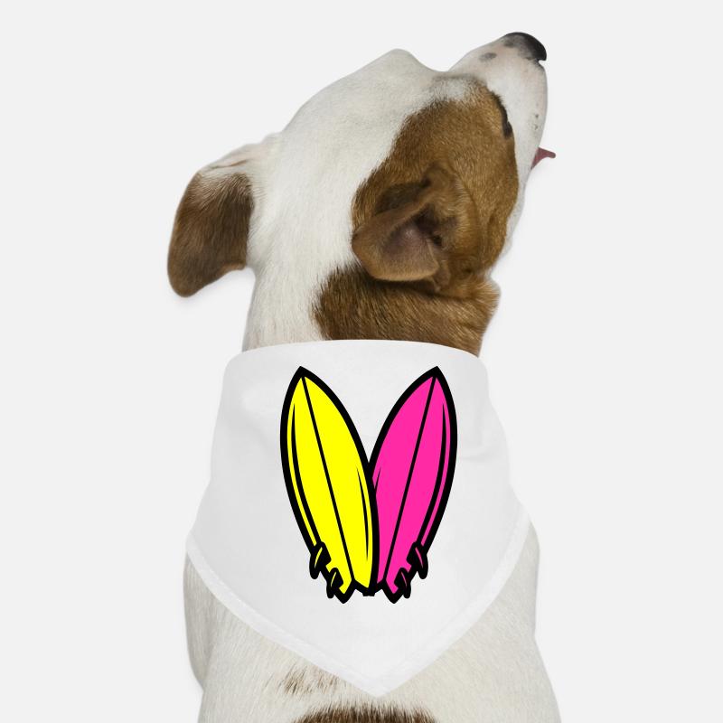 Surfboard Icon Surfing Dog Bandana