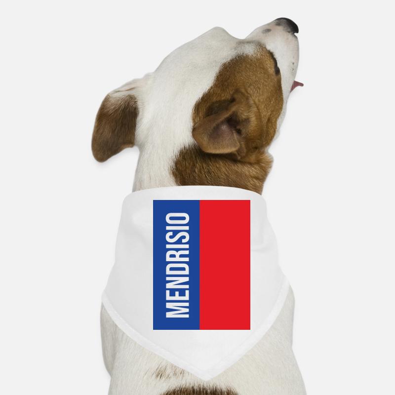Mendrisio Blue Red Vertical Dog Bandana