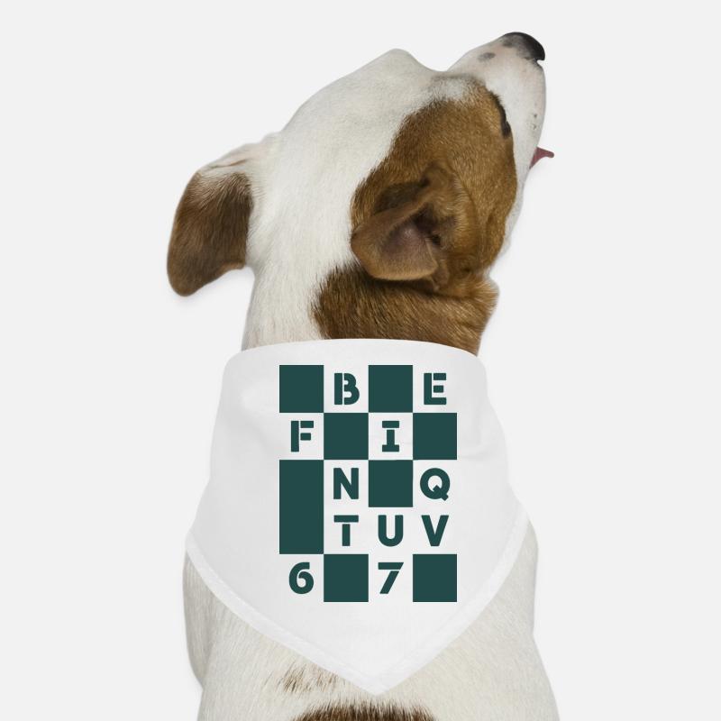 Cipher Grid Letters Dog Bandana