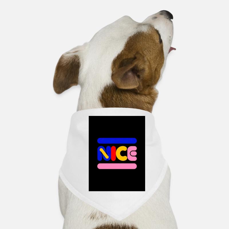 Nice Neon Wordmark Multicolor Dog Bandana