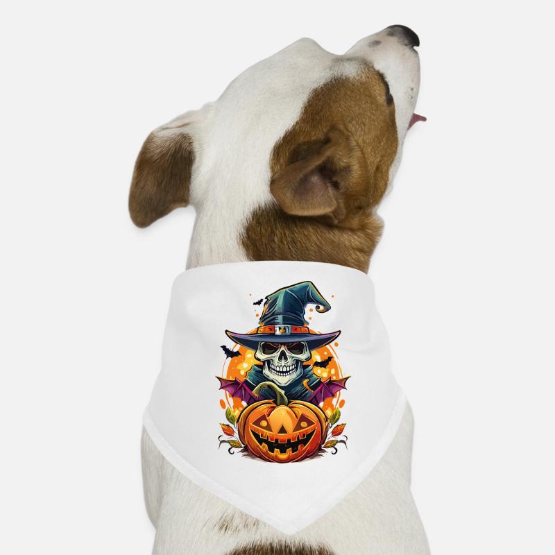 Skeleton with pumpkin Dog Bandana
