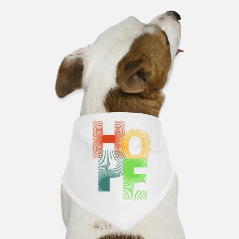 Hoffnung in farbigen Strahlen Hunde-Bandana