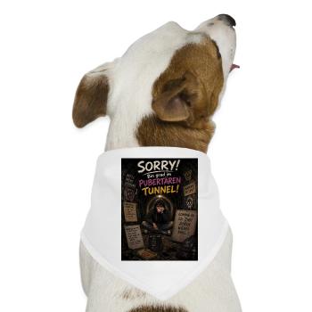 Pubertät Tunnel Satire - Hunde-Bandana - Weiß - Vorne