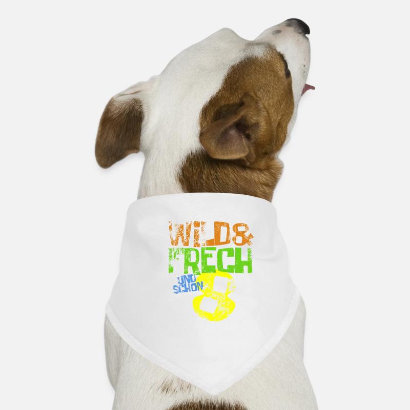 Wild & frech und schon 8 Geburtstag Geschenk Hunde-Bandana
