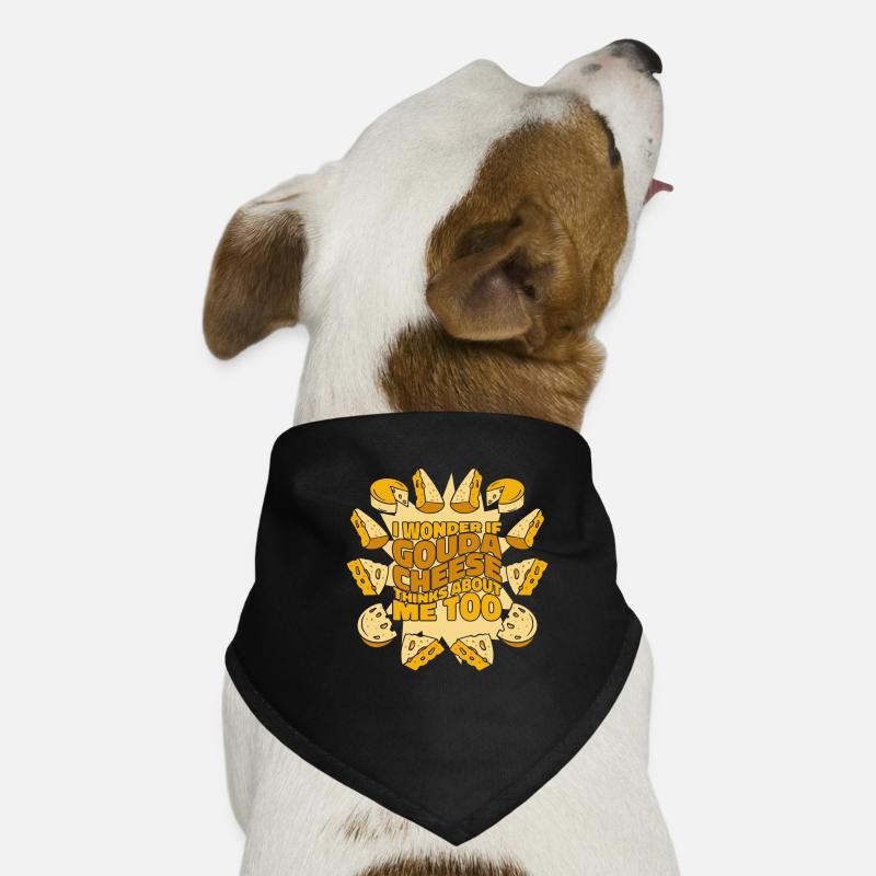 Je me demande si Gouda pense à moi aussi Queso Maker Bandana pour chien