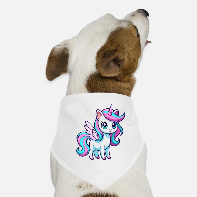 Süßes Regenbogen-Einhorn Hunde-Bandana