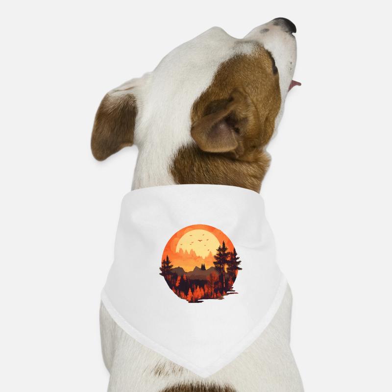 Herbstliche Landschaft Hunde-Bandana